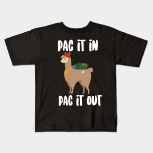 Pac It In Pac It Out Alpaca Kids T-Shirt